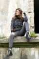 Bluzka reglanowa sportowa kolorowa "WIND" grey   