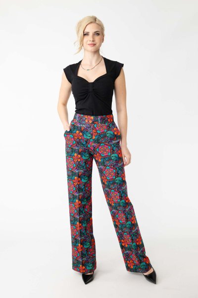 Spodnie szerokie w kant "SECRET" 