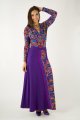 Spódnica długa z szydełkową koronką fioletowa "MEXICO" violet  