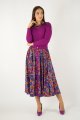 Spódnica midi zapinana "MEXICO" violet   
