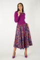 Spódnica midi zapinana "MEXICO" violet   