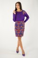 Spódnica mini prosta "MEXICO" violet   