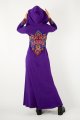 Sukienka długa z kopertowym dekoltem fioletowa "MEXICO" violet NIEIDEALNE  