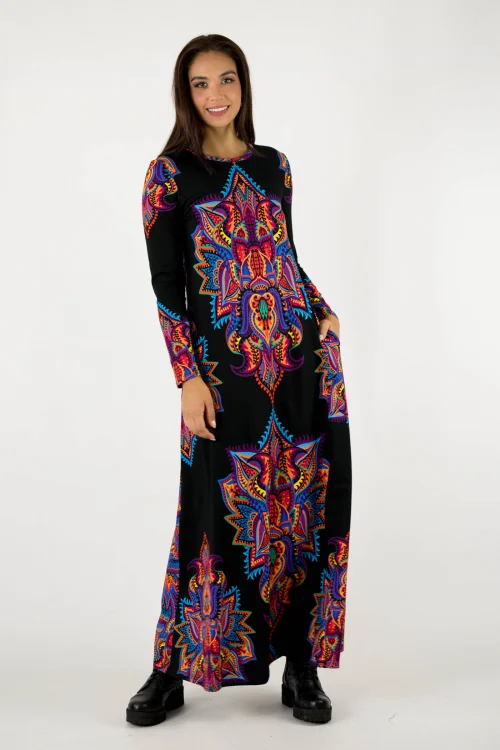 sukienka długa rozkloszowana kolekcja MEXICO violet marka VIPPI design (9).jpg