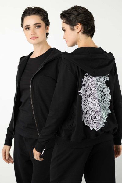 Bluza bomberka, rozpinana z kapturem FREE "BLACK"