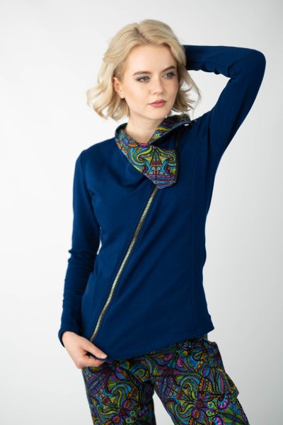 Bluza granatowa asymetryczna "MIST"