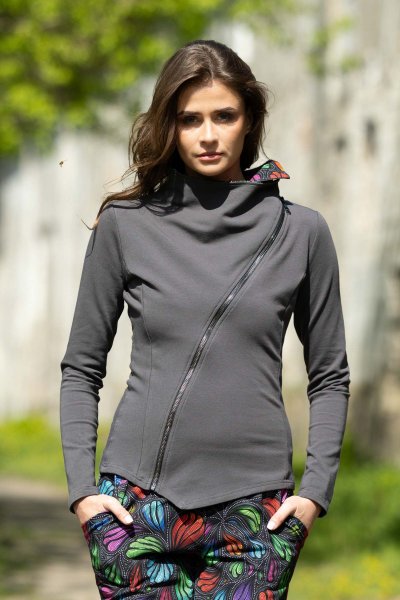 Bluza asymetryczna grafit "WIND" grey 
