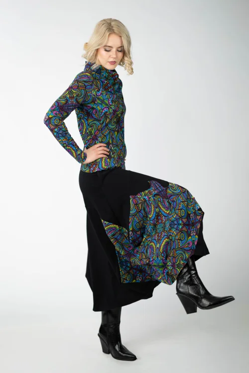 bluza asymetryczna i spodnica czarna origami z aplikacjami kieszenie kolekcja MIST marka VIPPI design (3).jpg