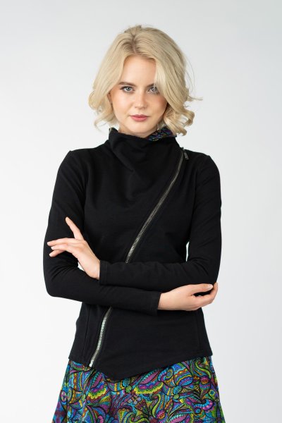 Bluza czarna asymetryczna "MIST"