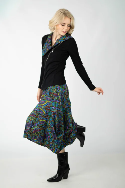 bluza czarna asymetryczna zapinana na zamek i spodnica midi origami kiesznie  kolekcja MIST marka VIPPI design   (7).jpg