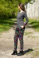Bluzka z kolorowymi mankietami grafit "WIND" grey  