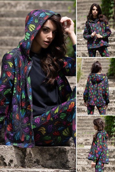 Bluza z kontrą kolorowa "WIND" grey
