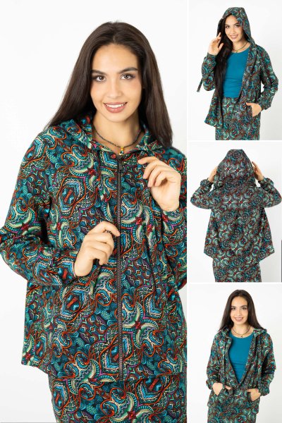 Bluza z kontrą kolorowa "INDI" blue