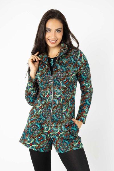 Żakiet na suwak "INDI" blue