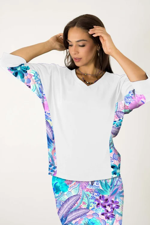 bluzka biała kimonowa z kolorowymi bokami kolekcja SAKURA  white I blue marka VIPPI DESIGN.jpg