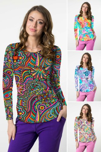 Bluzka klasyczna okrągły dekolt - WZÓR DO WYBORU