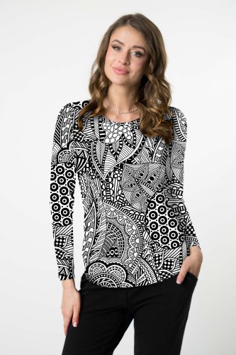 bluzka klasyczna dlugi rękaw dekolt okrągły  kolekcja MAVI white marka VIPPI DESIGN.jpg
