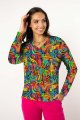 Bluzka trapezowa kolorowa, dekolt  V - WZÓR DO WYBORU  