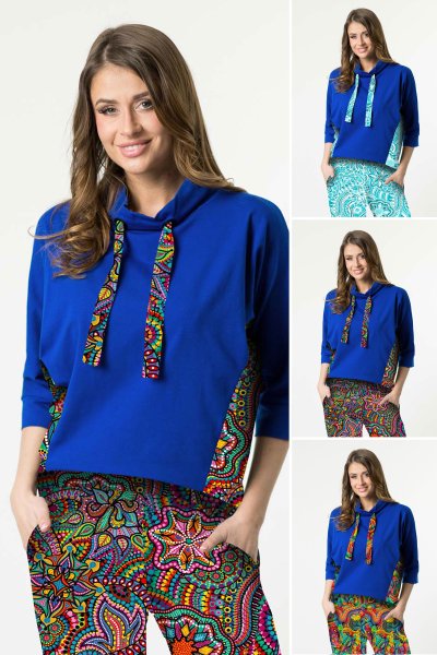 Bluzka kimonowa sportowa chabrowa - WZOR DO WYBORU