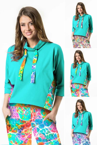 Bluzka kimonowa sportowa miętowa - WZOR DO WYBORU