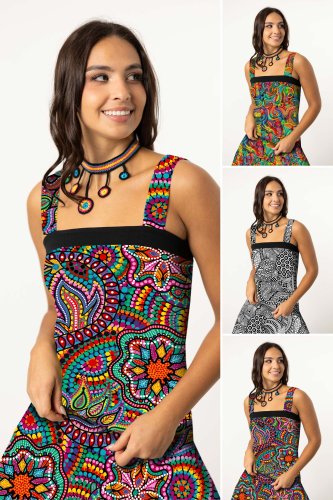 Top na szerokie ramiączka z czarna plisą  - WZÓR DO WYBORU