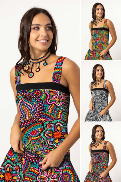 Top na szerokie ramiączka z czarna plisą  - WZÓR DO WYBORU