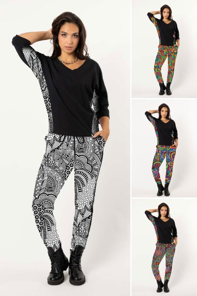 Spodnie z czarnymi lampasami - WZÓR DO WYBORU