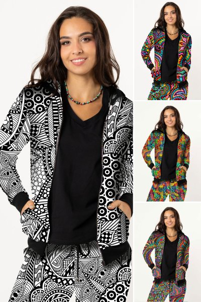 Bluza bomberka, rozpinana z kapturem - WZÓR DO WYBORU