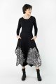 Spódnica czarna midi origami z aplikacjami - WZÓR DO WYBORU  