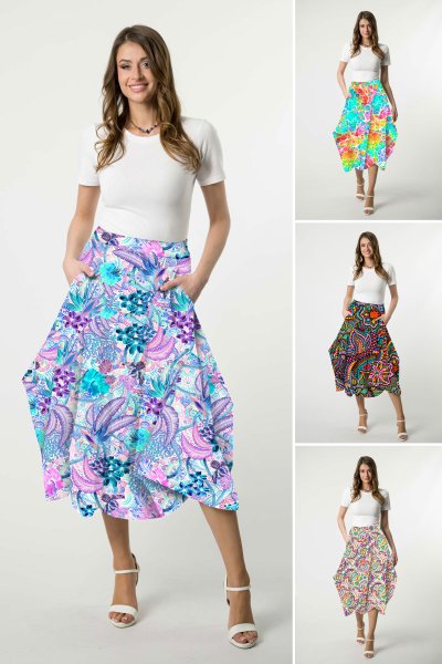 Spódnica midi origami  - WZÓR DO WYBORU