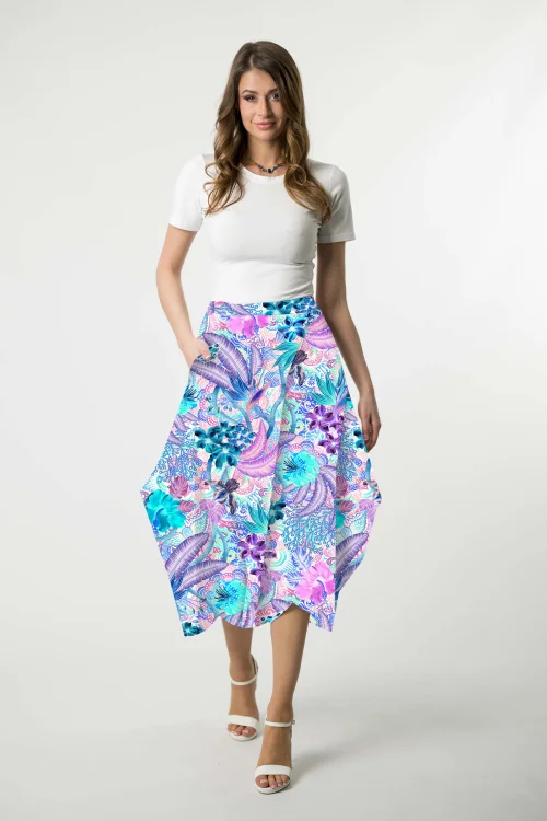 bluzka biała krotki rękaw i spodnica midi origami kolorowa kolekcja SAKURA white marka VIPPI DESIGN.jpg