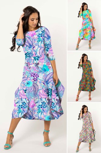 Sukienka midi origami - WZÓR DO WYBORU