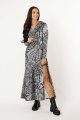 Sukienka długa z kopertowym dekoltem - WZÓR DO WYBORU  