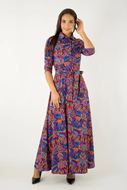 sukienka długa koszulowa kolekcja MEXICO violet marka VIPPI design (1).jpg