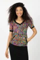 Bluzka sportowa V, krótki rękaw "CONFETTI"   