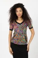 Bluzka sportowa V, krótki rękaw "CONFETTI"   