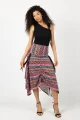 Spódnica midi z marszczeniami  "CONFETTI" paski  