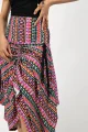 Spódnica midi z marszczeniami  "CONFETTI" paski  