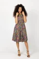 Sukienka midi z kołnierzem, krótki rękaw "CONFETTI"  i  inne wzory  