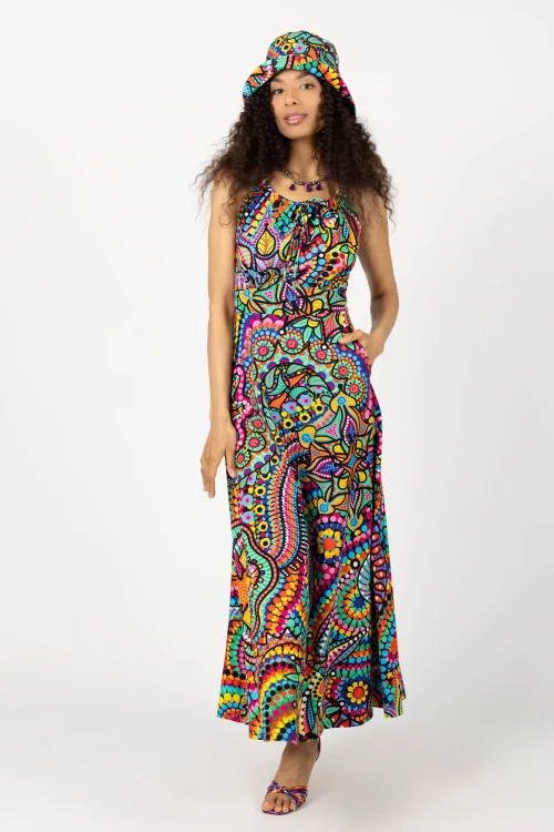 sukienka wiązana długa  i kapelusz kolekcja CONFETTI duzy wzór marka VIPPI DESIGN (3).jpg