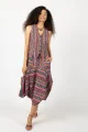 Spódnica midi origami "CONFETTI" paski, duży wzór  