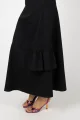 Spódnica czarna długa z falbanami "BASIC"  