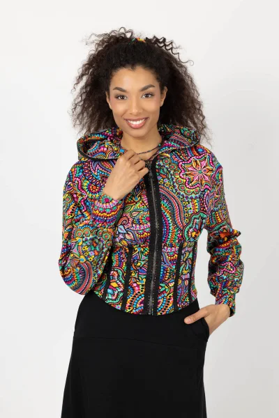 Bluza gorsetowa z ozdobnymi taśmami "CONFETTI"