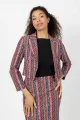 Żakiet crop "CONFETTI" paski  