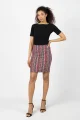 Spódnica mini prosta "CONFETTI" paski  