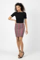 Spódnica mini prosta "CONFETTI" paski  