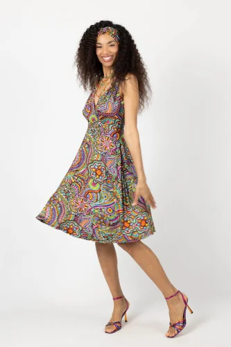 Sukienka wiskozowa na ramiączka "CONFETTI"