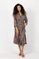 Sukienka wiskozowa midi - kimono "CONFETTI" mix  