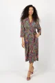 Sukienka wiskozowa midi - kimono "CONFETTI" mix  