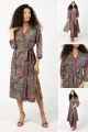 Sukienka wiskozowa midi - kimono "CONFETTI" mix  